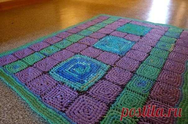 КАК СВЯЗАТЬ КОВРИК ДЛЯ ВАННОЙ КОМНАТЫ.