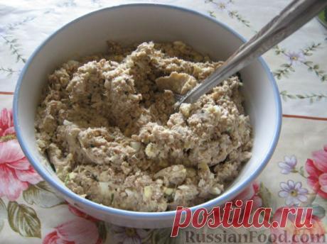 Рецепт: Начинка для пирогов и пирожков из консервированной рыбы на RussianFood.com
