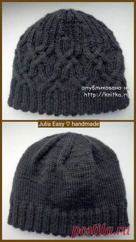 Двойная шапка с кельтским узором. Работа Julia Easy, Вязание для женщин