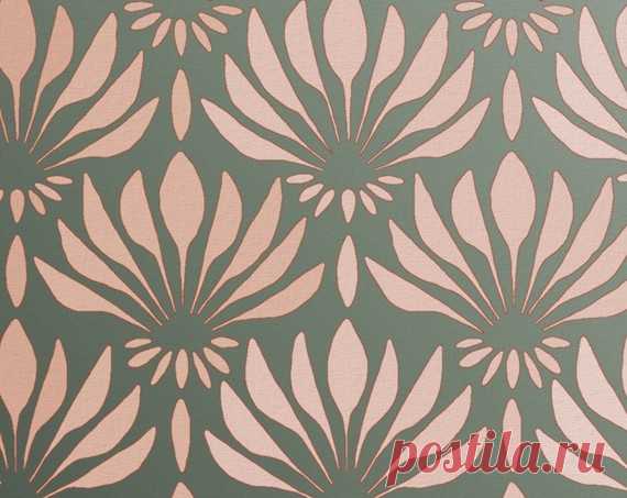 Pattern STENCIL for Walls - Art DECO Pattern 