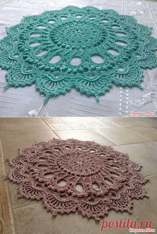 Ковер или салфетка "Splendid "! Описание, схема вязания и подробный МК в фотографиях!