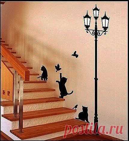 Интересная идея для декора лестницы