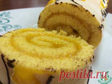Лимонный рулет с лимонным курдом Кулинарный рецепт