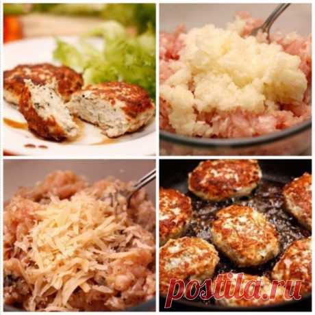 Рецепт сочных и вкусных куриных котлет 
 
Маленькая просьба, оставьте любой смайл в комментариях, если понравился рецепт  
 
Ингредиенты: 
- 600 г куриного фарша 
- 1 репчатый лук 
- 1 яйцо 
- 40 г твердого сыра 
- пучок петрушки 
- 50 г растительного масла 
- соль, перец по вкусу 
 
Приготовление: 
 
Луковицу очистить и хорошенько измельчить (лучше всего при помощи блендера или потереть на терке) и добавьте к фаршу вместе с яйцом. 
 
Зелень мелко нарежьте, сыр натрите на ...