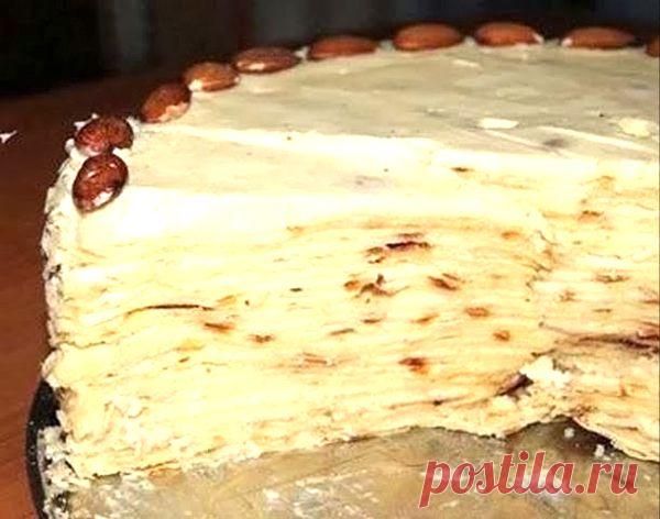 Кулинарные Рецепты: Торт "Наполеон" (на сковороде)