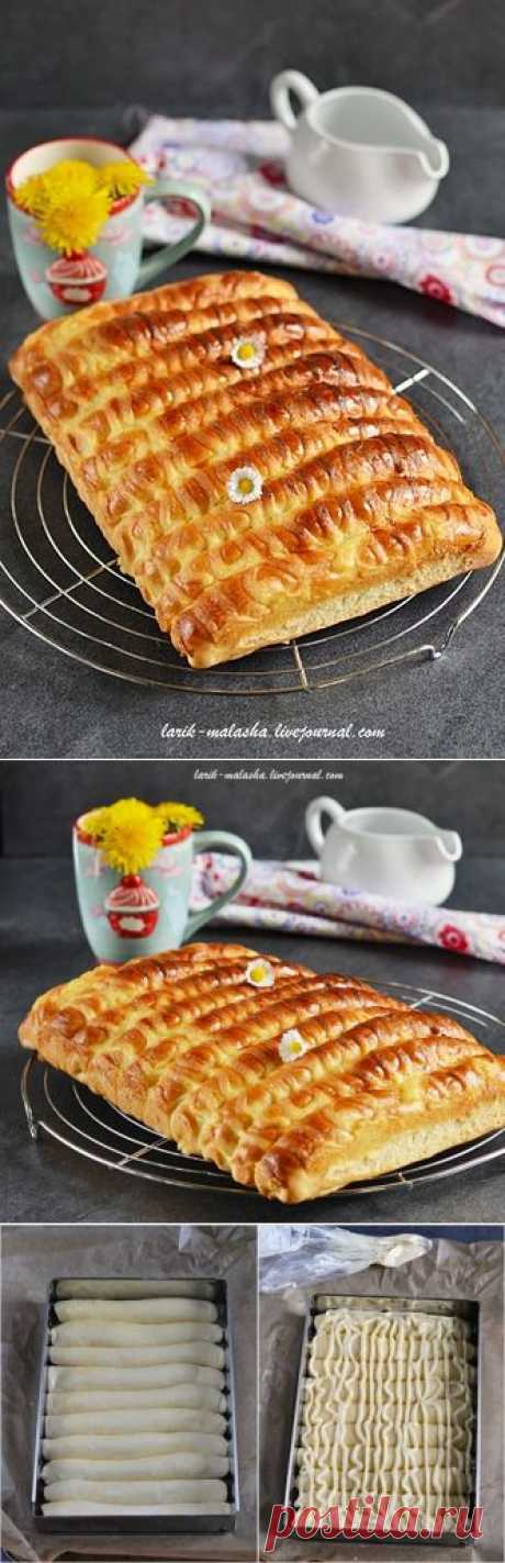 Сдобные булочки-сайки с заварным кремом.