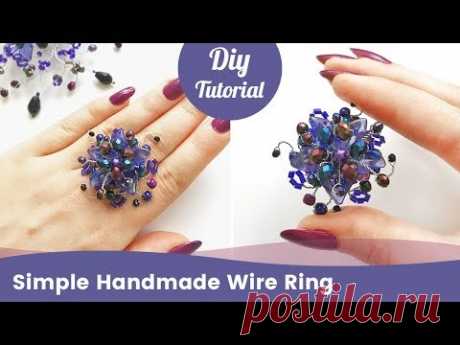 Как Сделать Колечко Своими Руками. DIY Кольцо из Бусин.