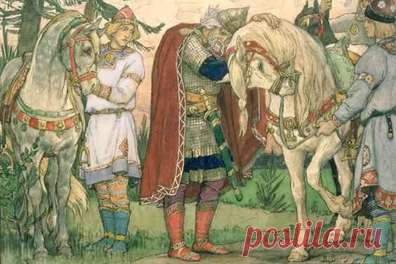 В. Васнецов. Прощание Вещего Олега с конем, 1899