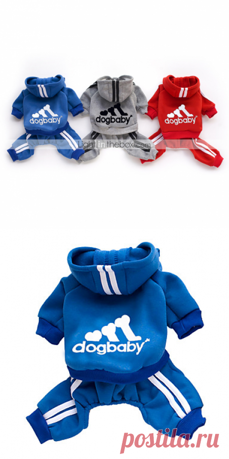 Коты / Собаки Толстовки / Комбинезоны Красный / Желтый / Синий / Черный / Розовый / серый Одежда для собак Зима / Весна/осеньБуквы и 5002464 2017 – €543.26