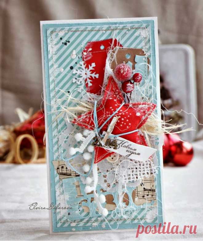 Мастер-класс: как сделать красивую и простую новогоднюю открытку своими руками?