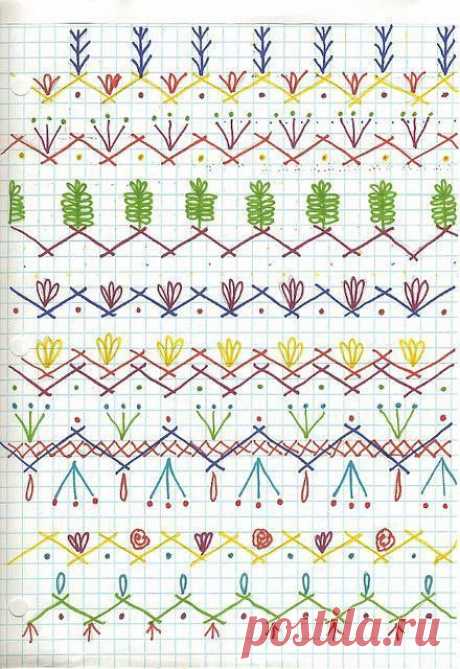 Seam Designs for crazy quilt #Crazyquilting