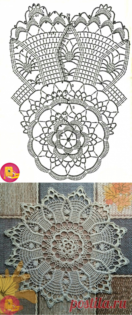 Ажурная салфеточка крючком — Сделай сам, идеи для творчества - DIY Ideas