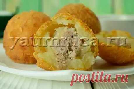 Рецепт картофельных шариков с мясом