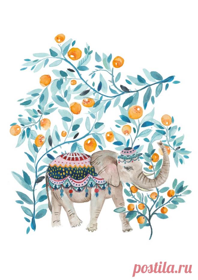 Elephant / Nursery Wall Art / Boho / Home Decor / Baby Gift / | Etsy