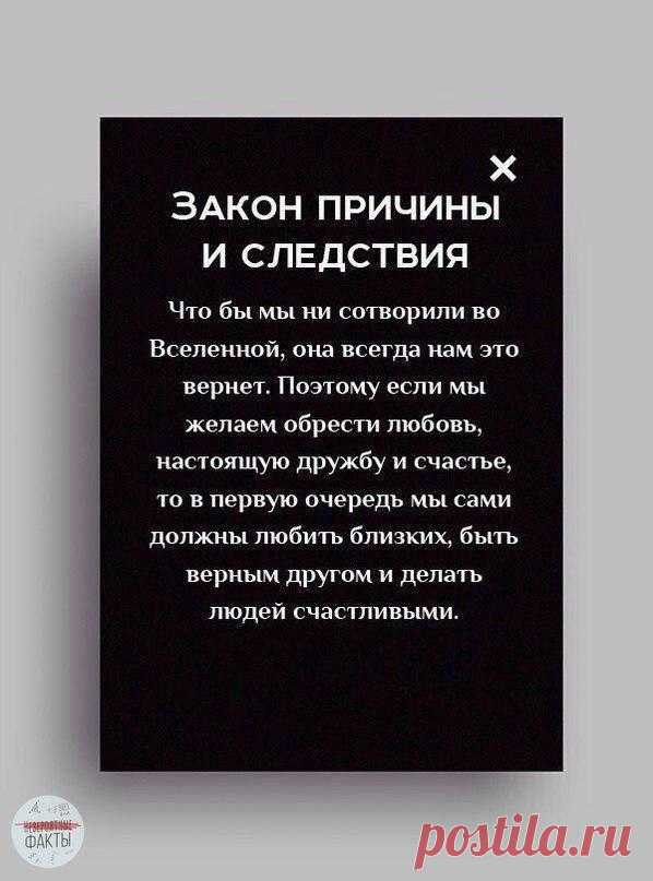3аконы жизни действительно работают – обдумайте их