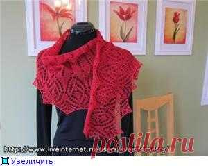 Изменение формы серповидной шали / mini-shawl modifications.
