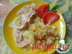 Семга с картофелем в мультиварке - кулинарный рецепт