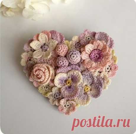 (93) Pinterest - Красивые вязаные броши от японской мастерицы Lunarheavenly | Брошь