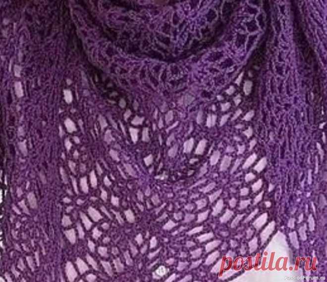 Бактус: платок крючком. Схема | Вязаные крючком аксессуары