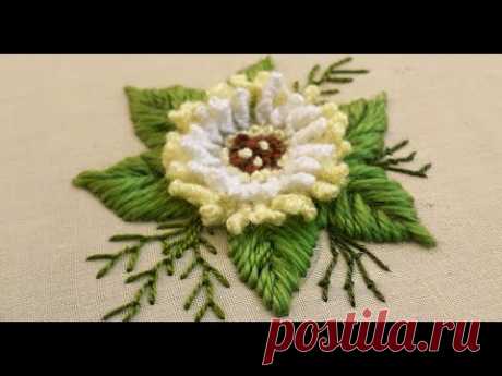 83-Hand Embroidery | Brazilian Embroidery| 3d flower embroidery