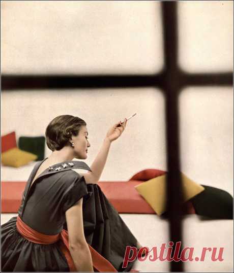 Mary Jane Russell, Kodachrome by Lillian Bassman, Harper's Bazaar, April 1949