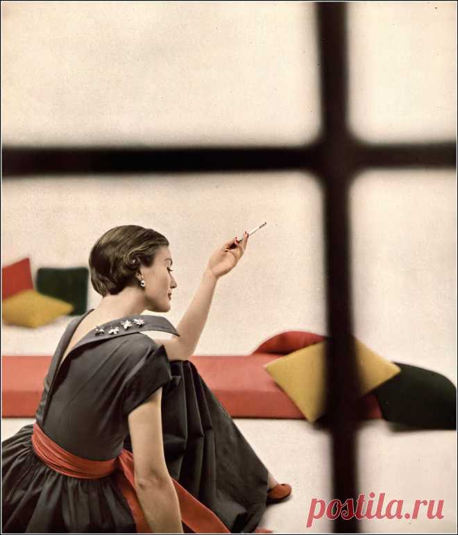 Mary Jane Russell, Kodachrome by Lillian Bassman, Harper's Bazaar, April 1949