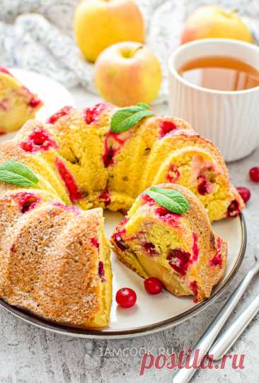 Кекс с яблоками и клюквой — рецепт с фото пошагово