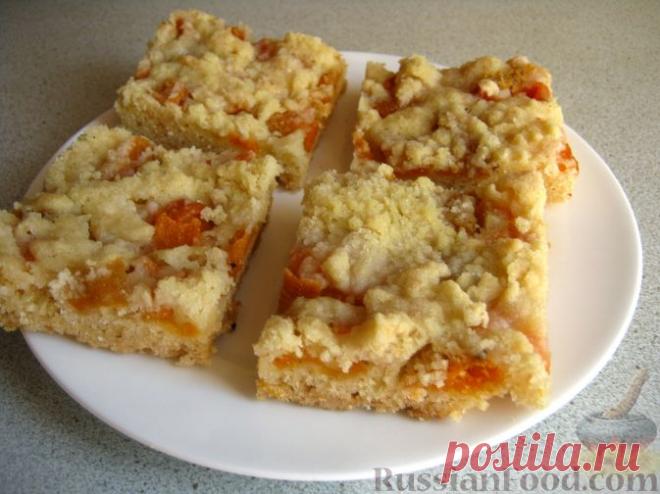Рецепт: Пирог песочный с абрикосами на RussianFood.com