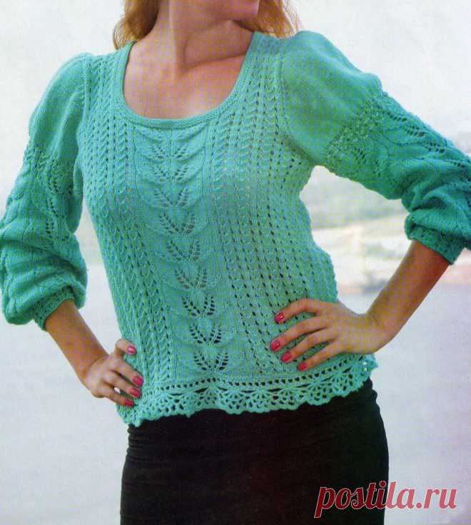 Kostenlose Strickmuster - Brauner Herrenpullover