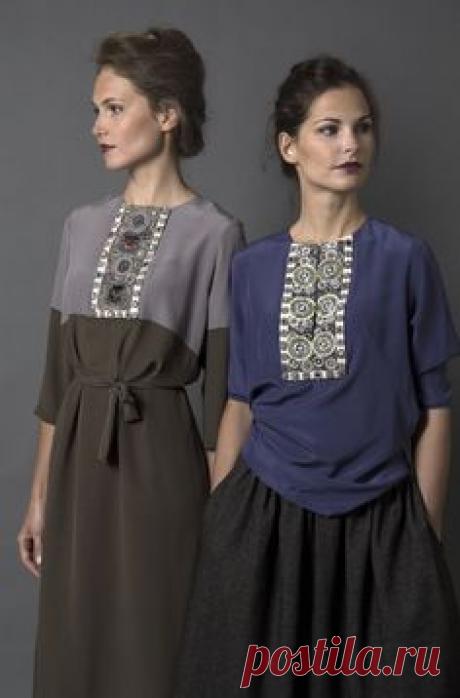 Блуза "Душегрея" из крепдешина.