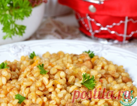 Перловка с мясом "Жемчужные россыпи" – кулинарный рецепт