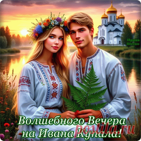 Я желаю на Купала,
Чтоб судьба вас повстречала.
Пусть блеснет издалека
Цветом папоротника.