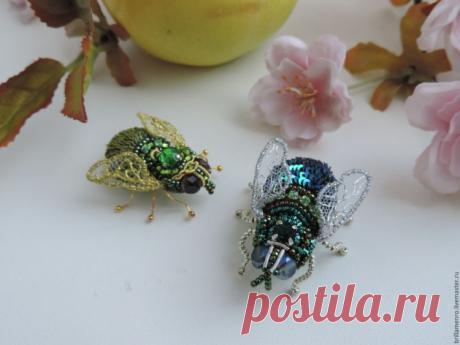 Gallery.ru / Фото #42 - текстильные и бисерные броши -6 - Vladikana