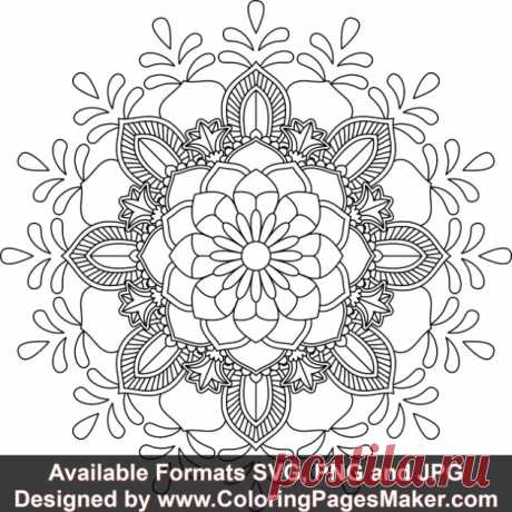 SVG Mandala Art #139 &amp;#8211; ColoringPagesMaker