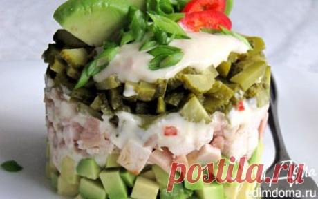 Салат из запеченного мяса с авокадо | Кулинарные рецепты от «Едим дома!»