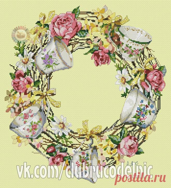 #Веночки
#Цветы
#Для_кухни
#вышивка #схемы #рукоделие #handmade #хомячки #clubrucodelnic