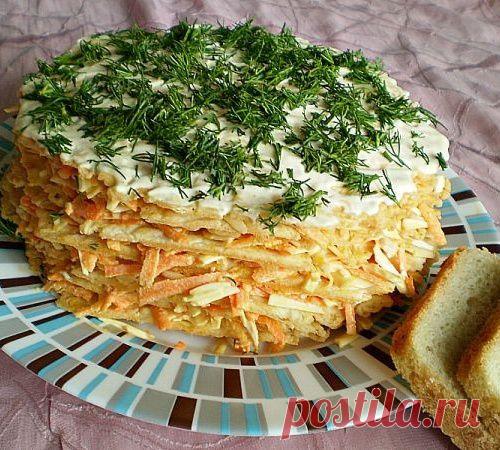 Закусочный вафельный торт