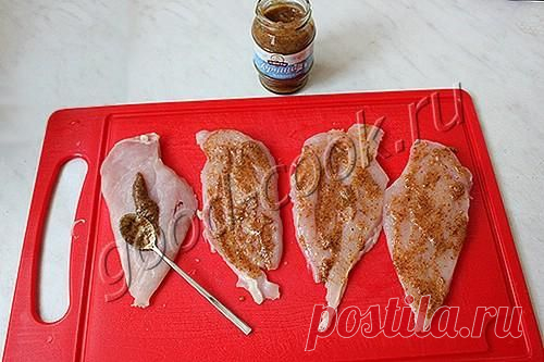 Хорошая кухня - куриное филе с горчицей, жареное в панировке. Кулинарная книга рецептов. Салаты, выпечка.