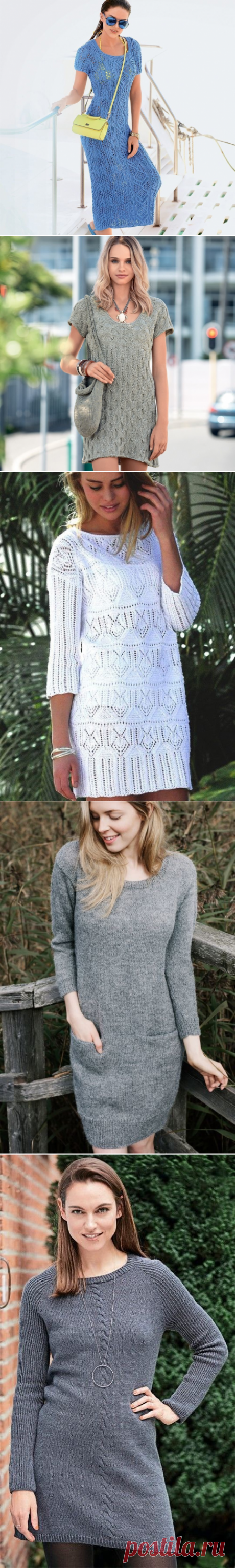 Подборка красивых женских платьев спицами. Платья спицами, схемы и описание. | Вязание спицами. Рукоделие. | Яндекс Дзен