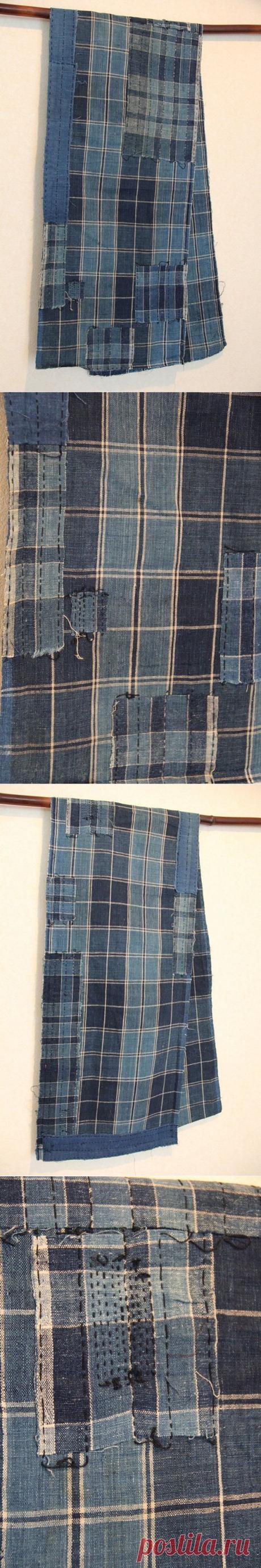 japanese antique indigo sashiko stitched boro от oldindustrial12