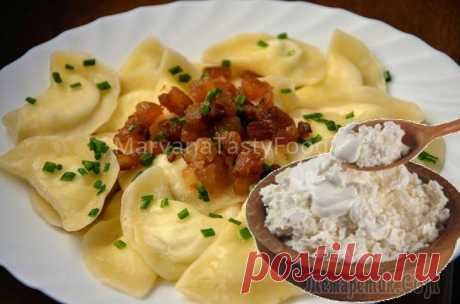 Вареники с соленым творогом. Изумительно вкусные!