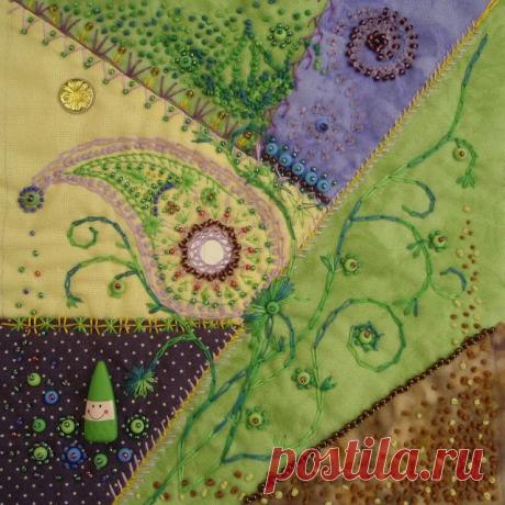 Швы для крейзи квилта от Калины До..