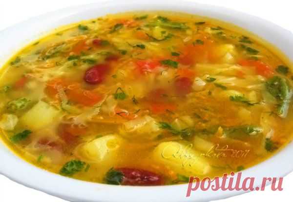 ЩИ ИЗ СВЕЖЕЙ КАПУСТЫ С ЗЕЛЕНОЙ И КРАСНОЙ ФАСОЛЬЮ./// Капуста и фасоль - довольно смелое решение =) | Ваши любимые рецепты