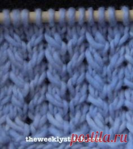 Spine Stitch. Multiple of 6 + 4 Row 1: (WS) *P5, K1* to last four stitches, P4 Row 2: K4 *K1, P1, K4*