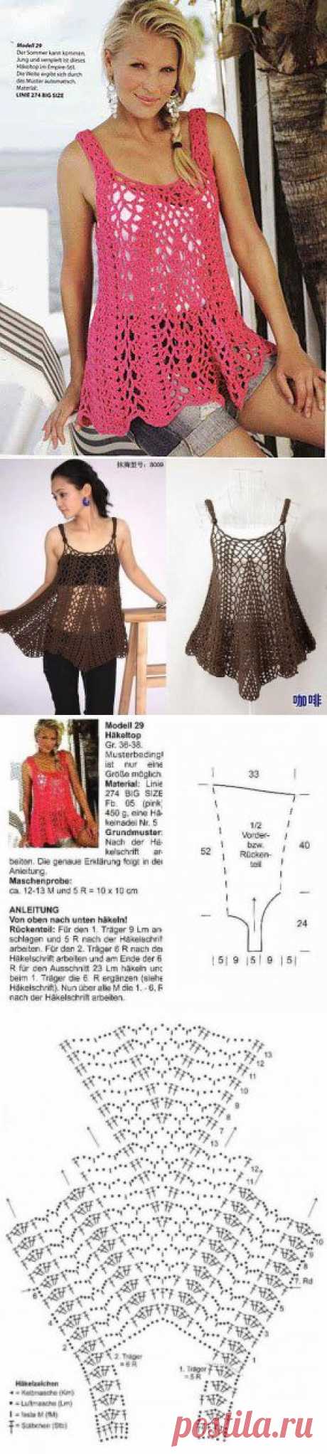 Летняя кофта крючком… | Поделки своими руками