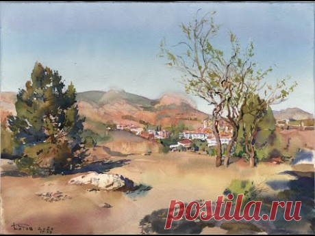 20200917 Судак, окрестности горы Перчем. Акварельный этюд. Plein air watercolor landscape