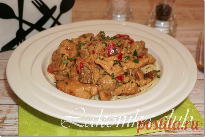 Фрикасе из индейки с грибами - lakomka.club