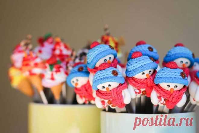 Cнеговик из полимерной глины | 25 фото | Snowman polymer clay