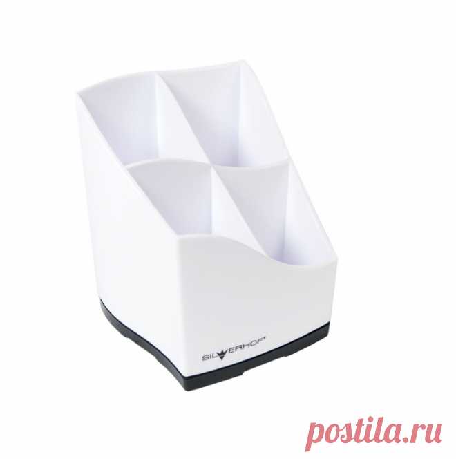 Подставка для пишущих принадлежностей, белая | Купить с доставкой | My-shop.ru