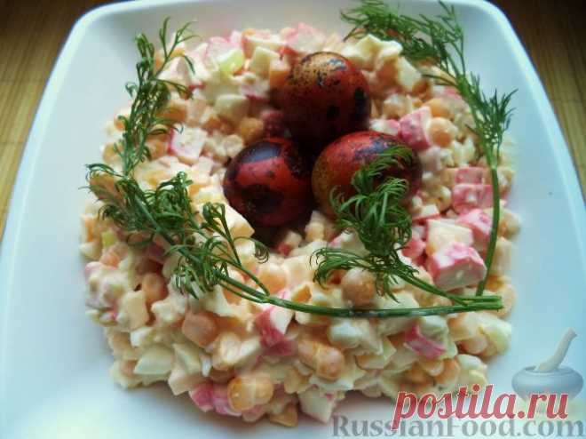 Рецепт: Настоящий салат из крабовых палочек на RussianFood.com